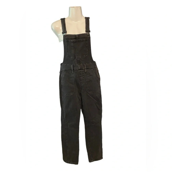 Madewell Black Skinny Denim Overalls - Picture 2 of 12